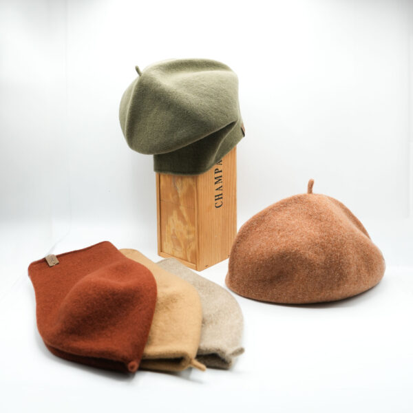 Merino Wool 3 Way Beret - Earthy shades