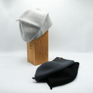 Merino Wool 3 Way Beret - Grey to Black shades