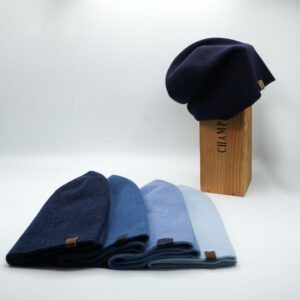 Merino Wool Beanie - Blue shades