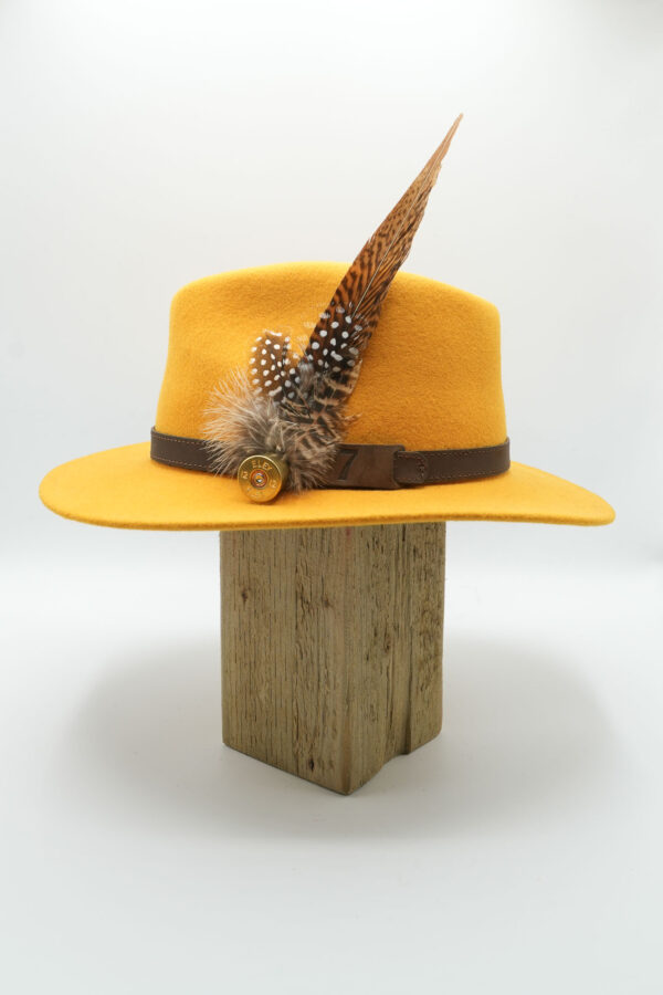 Woolfelt fedora - Mustard