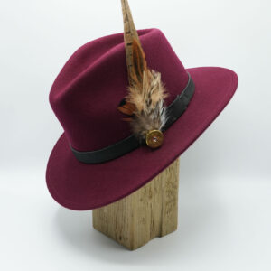 Woolfelt fedora - Burgundy