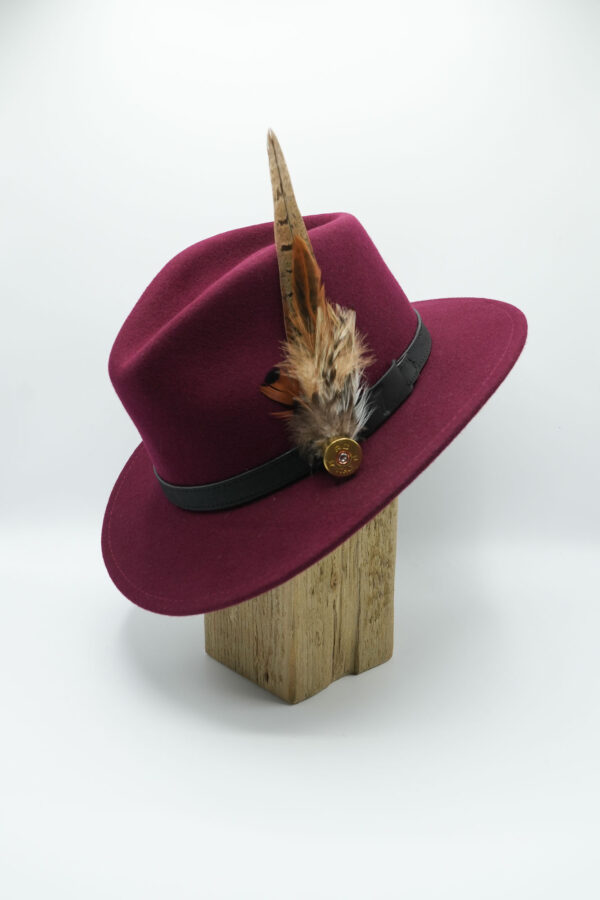 Woolfelt fedora - Burgundy