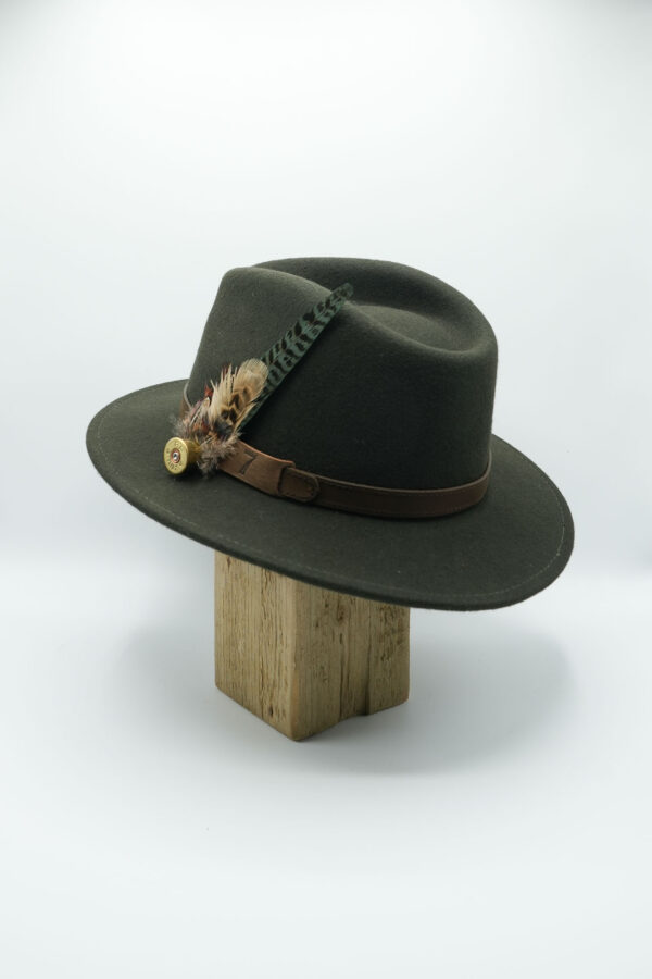 Woolfelt fedora - Olive - Image 2