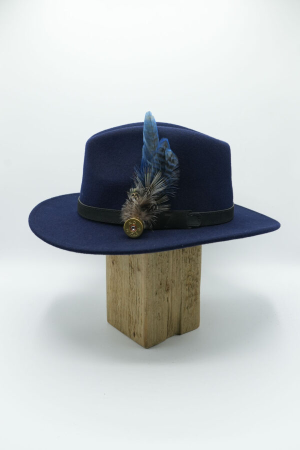 Woolfelt fedora - Navy - Image 2
