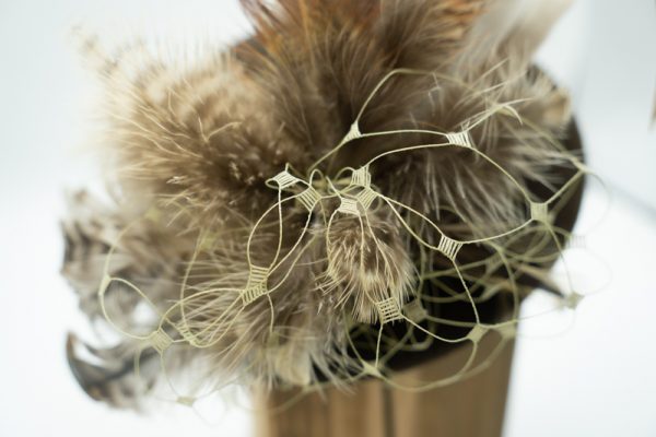 Elegant brown pillbox fascinator - Image 3