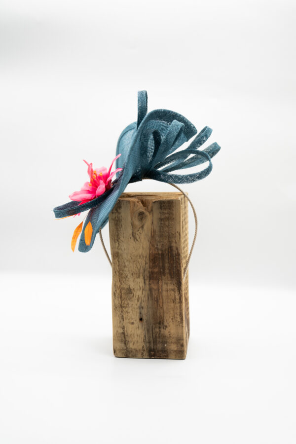 Vibrant hand sculpted fascinator
