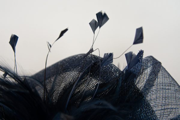 Beautiful classic navy fascinator - Image 6