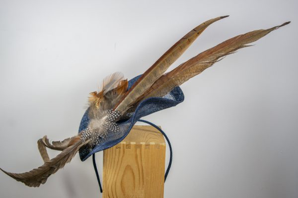 One of a kind fascinator for country side lovers (navy base)
