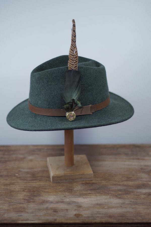 Woolfelt fedora - Green m/x