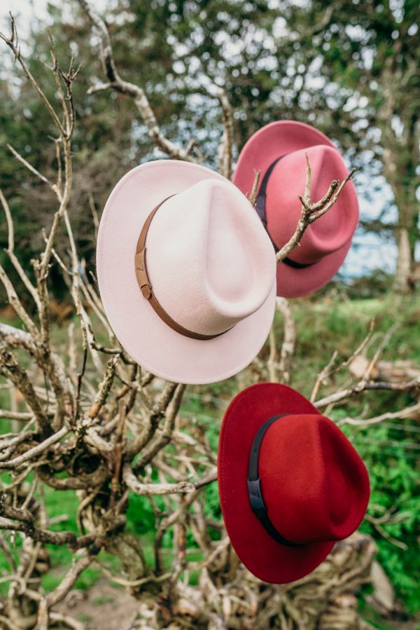 Woolfelt fedora - Burgundy - Image 3